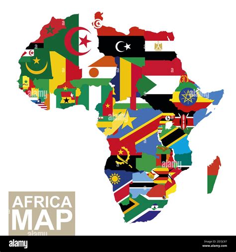 ofican maps|african map with flags.